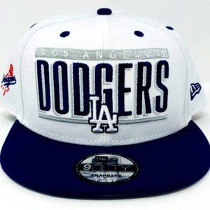 New Los Angeles Dodgers New Era Retro Title White / Royal 9FIFTY Snap Back Hat